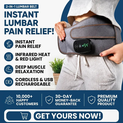 2-in-1 Heated & Vibrating Lumbar Support Belt - Orthilife™