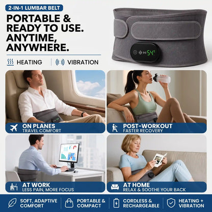 2-in-1 Heated & Vibrating Lumbar Support Belt - Orthilife™