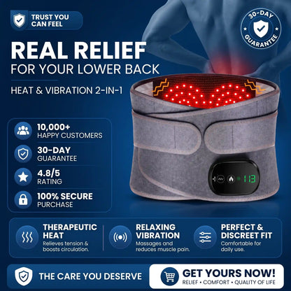 2-in-1 Heated & Vibrating Lumbar Support Belt - Orthilife™