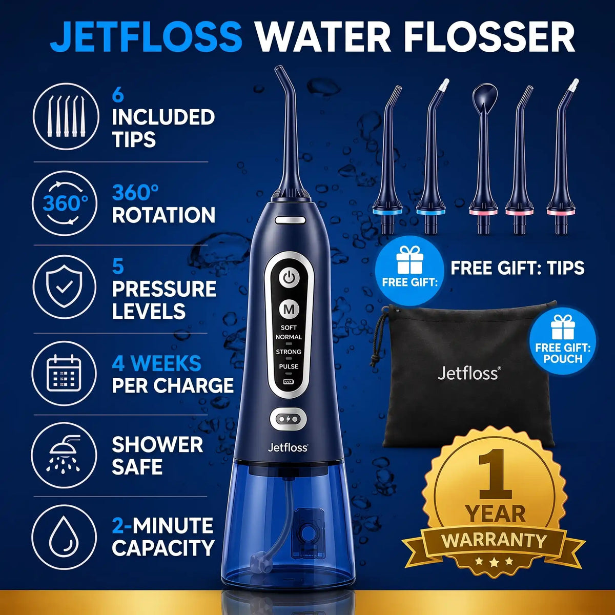 Portable Cordless Dental Water Flosser - Orthilife™