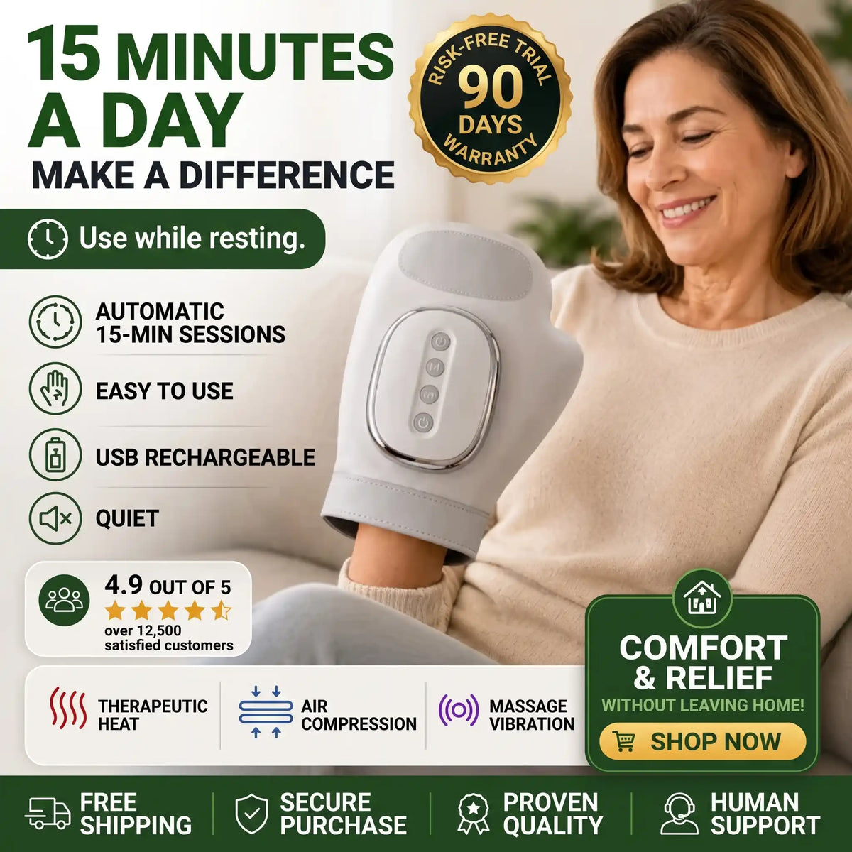 Cordless Hand Massager for Arthritis - Orthilife