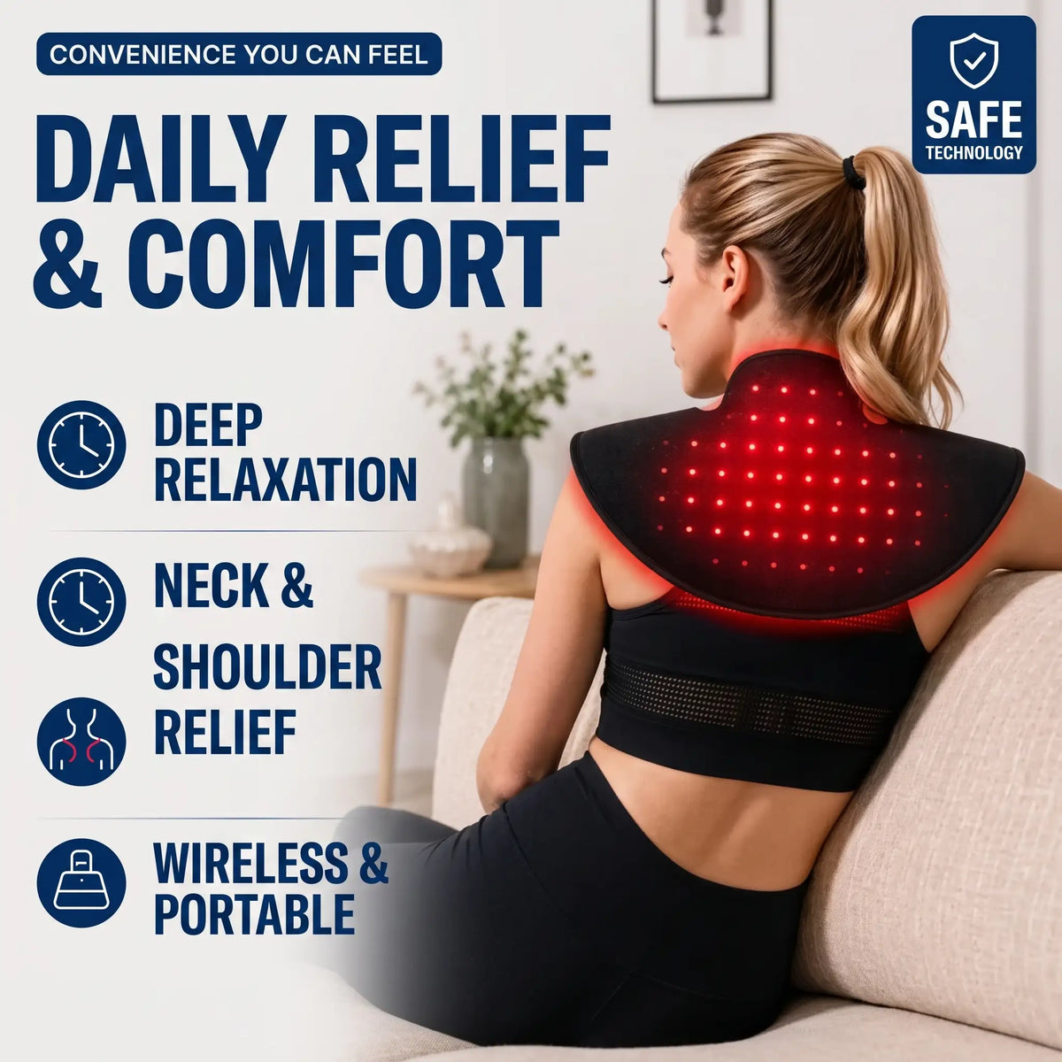 Infrared Light Therapy Neck and Shoulder Wrap - Orthilife™
