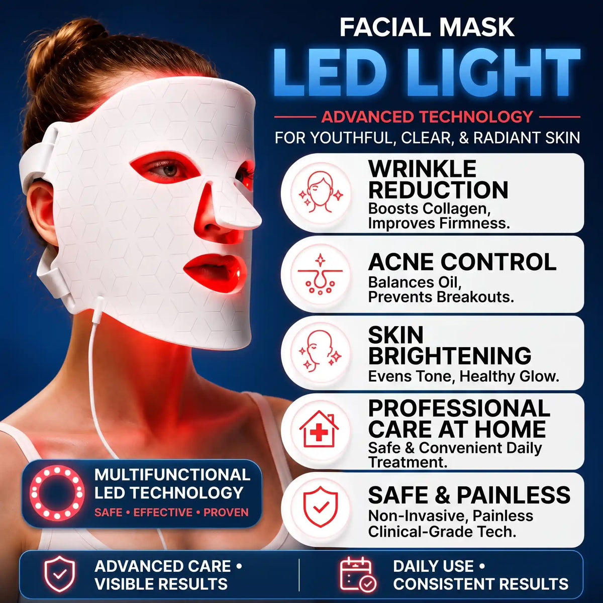 Professional 7-Color LED Light Therapy Mask - Orthilife™