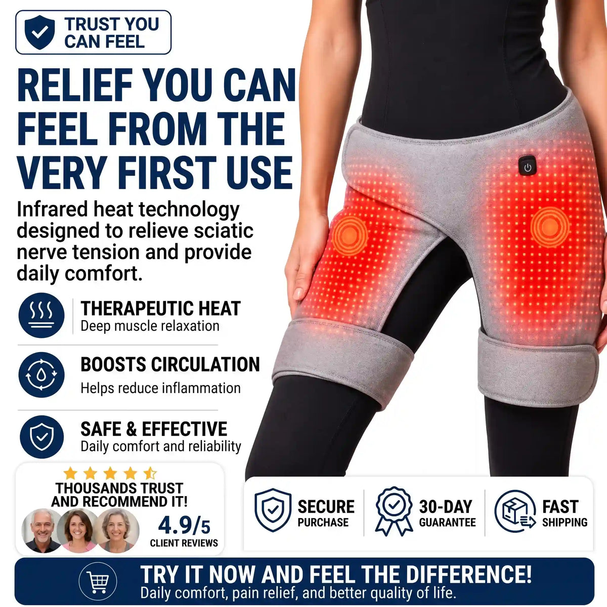 Infrared Sciatic Pain Relief Massager - Orthilife™
