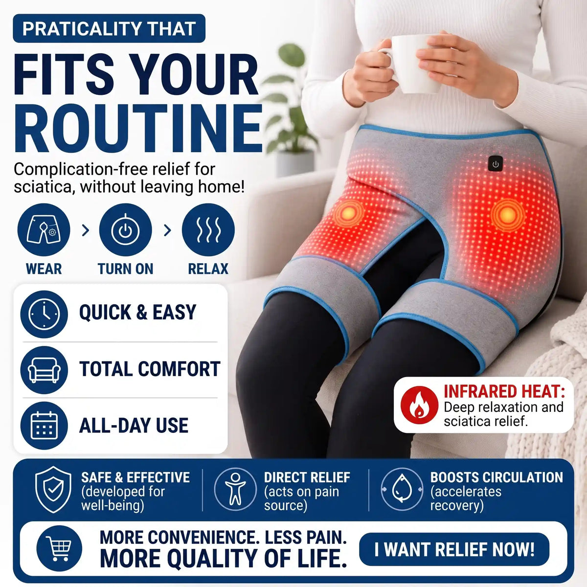 Infrared Sciatic Pain Relief Massager - Orthilife™
