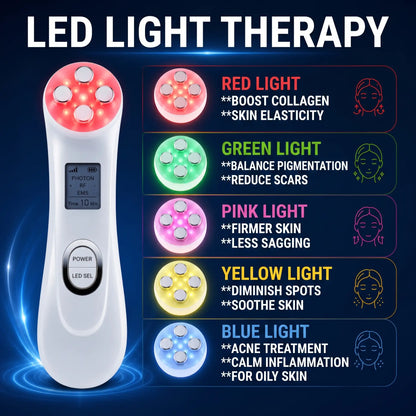 5-in-1 RF & LED Facial Massager - Orthilife™