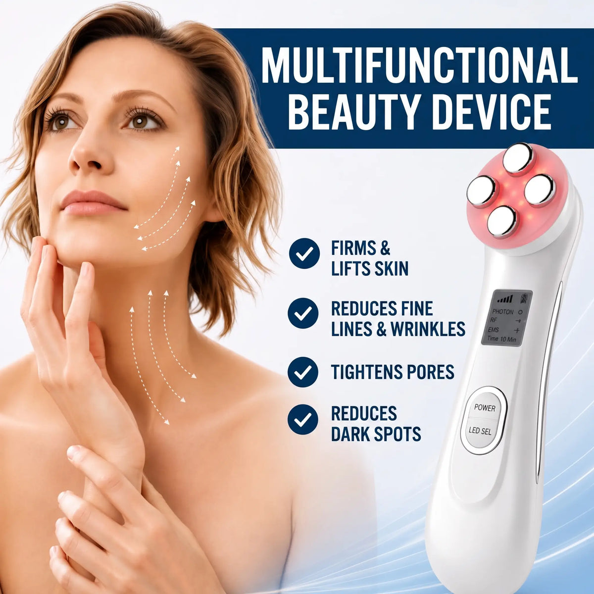 5-in-1 RF & LED Facial Massager - Orthilife™