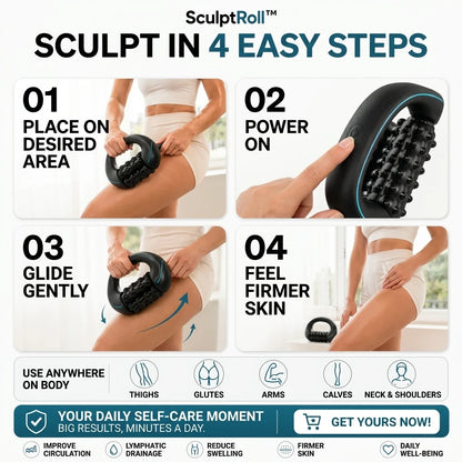 Anti-Cellulite & Lymphatic Drainage Massage Roller - SculptRoll™ - Orthilife™