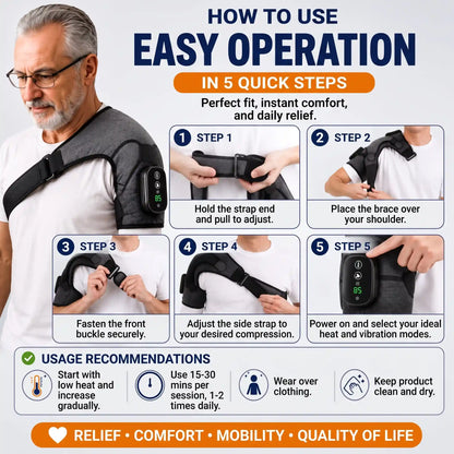 Heated Orthopedic Shoulder Massager & Support Wrap - Orthilife™