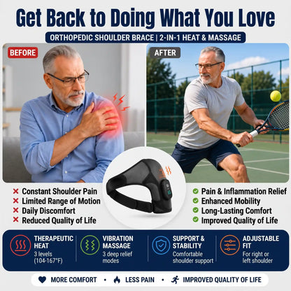 Heated Orthopedic Shoulder Massager & Support Wrap - Orthilife™