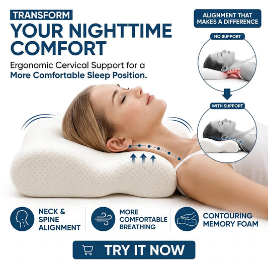 Ergonomic Butterfly Cervical Memory Foam Pillow - Orthilife™